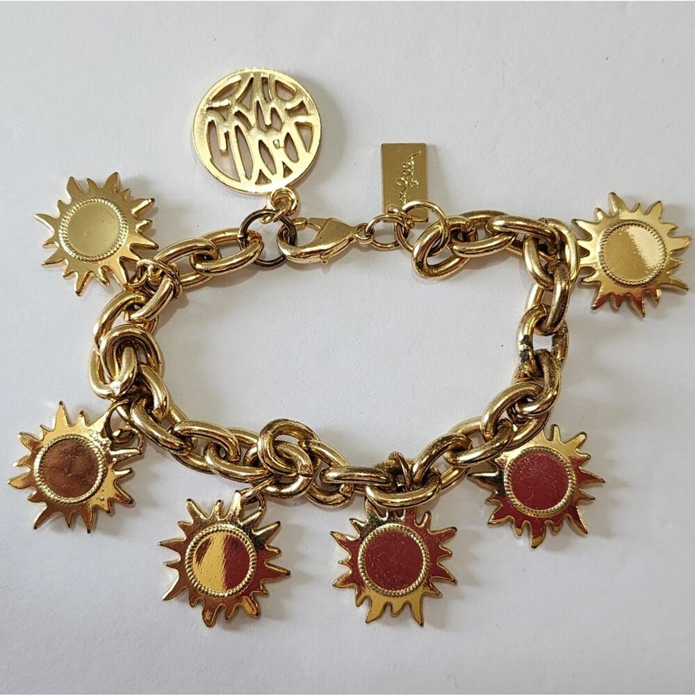 Lily pulitzer Gold Tone Sun‎ Charm Bracelet - Picture 2 of 4